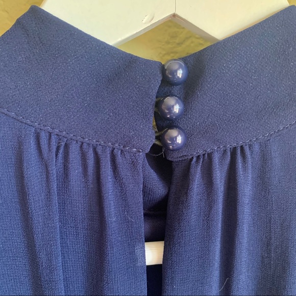 AZALEA ModCloth Navy Fit & Flair Dress - Picture 7 of 8